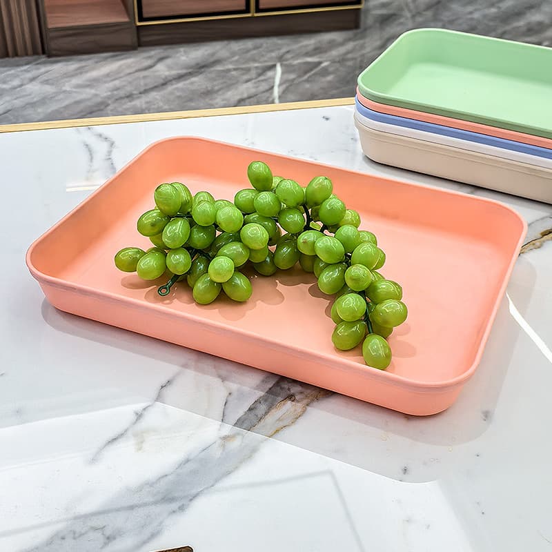 Rectangular Plastic Deepened Tray Hotel Home Tea Cup Water Cup Fruit Plate Dinner Plate Pastry Storage Tray