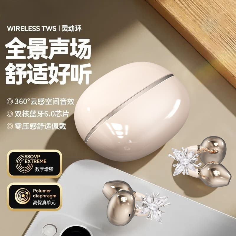 Wireless Bluetooth Ear Clip Headphones 2026 New Model HIFI Sound Quality 360° Panoramic Sound Field Open Wear Comfort