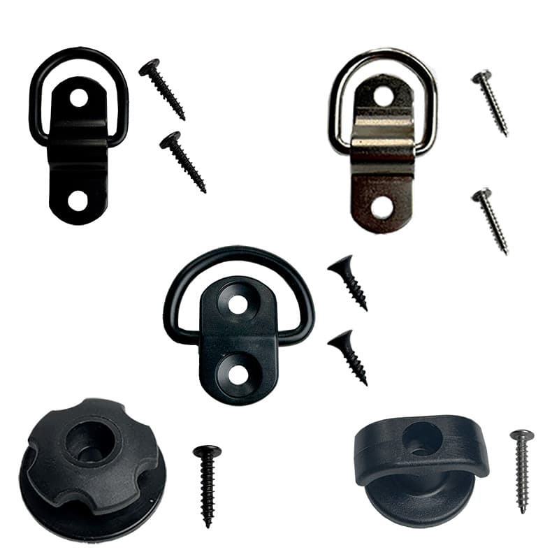 Car Trunk Pickup Truck Bed Fixing D-Ring Metal Loop Screw Reinforcement Bracket