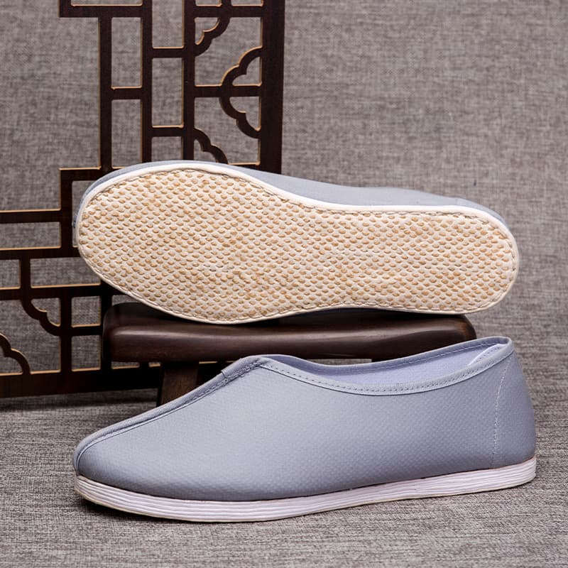 Lay Practitioner Zen Meditation Monk Shoes, Chinese Vintage Handmade Thousand-Layer Sole, Comfortable Offering Breathable Summer Cloth Shoes