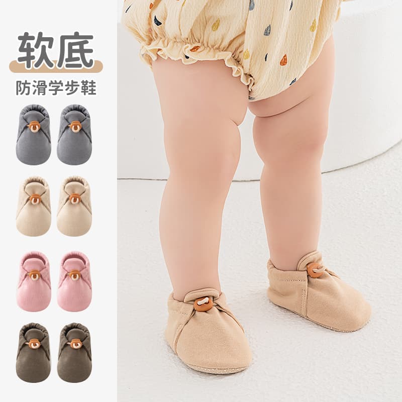Baby Socks Shoes Newborn Floor Shoes Pre-Walking Shoes Toddler Cloth Shoes Mid-Top Soft Sole Non-Slip Shoes