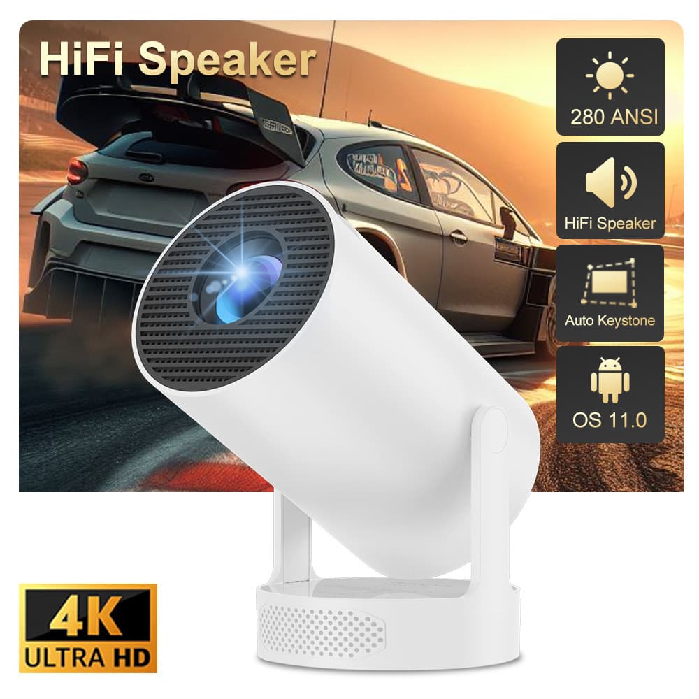 Cross-border Hot Selling Daytime Wall Projection 1080p Mini Home Portable HY300 Cannon Projector