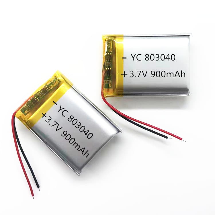 803040 Polymer Lithium Battery 900mAh for Projector Lamp, Massager, Neck Fan, Lighting, Soft Pack Battery