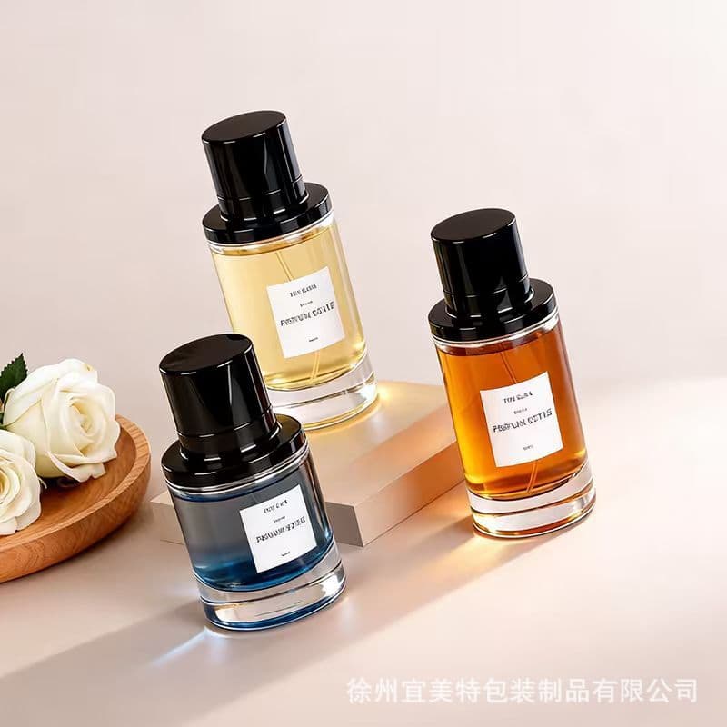 Spot 50ml100ml perfume bottle cylindrical bayonet press spray with large magnetic cap perfume bottle
