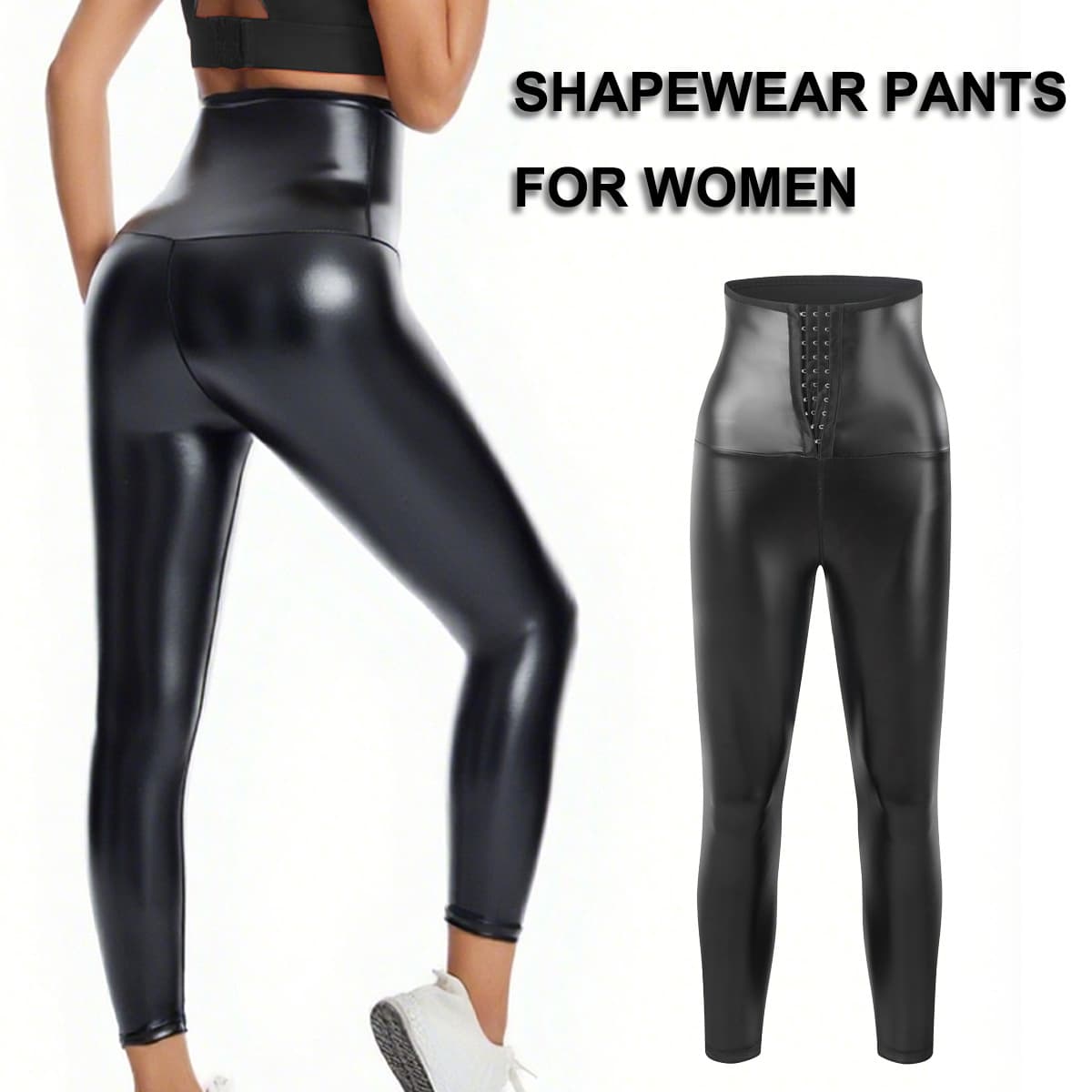 Cross-border women's shapewear, sports tights, high-waisted breasted tummy-controlling yoga pants, fitness sweat pants, butt-lifting pants
