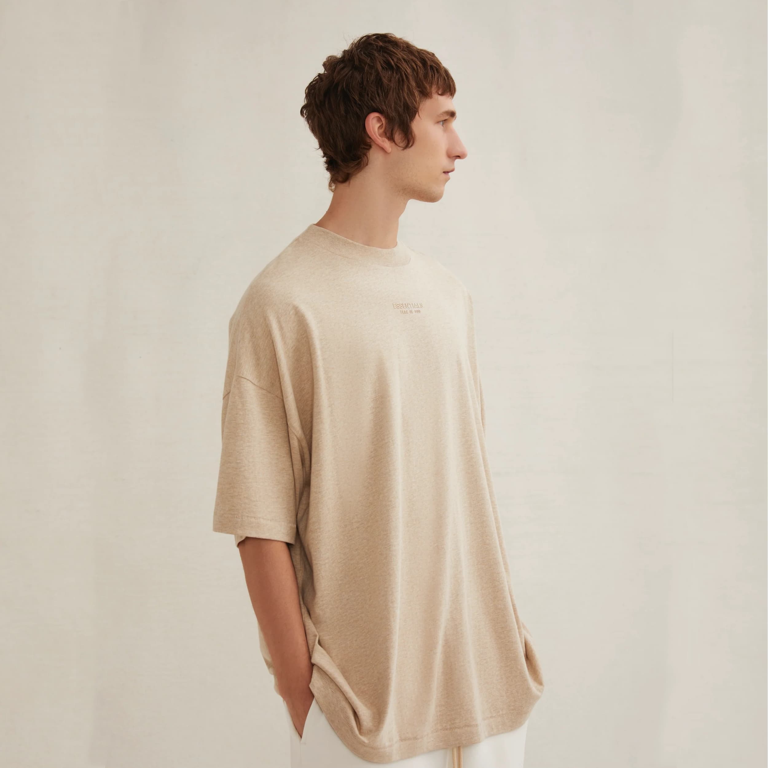 Essentials Hhh Multi-Line Trendy Brand American Street Brand New Series Letters Loose Fog Short-Sleeved T-Shirt Men's Summer