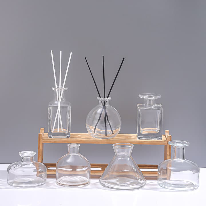 Clear Glass Aroma Diffuser Bottle Premium Flameless Reed Diffuser Scented Oil Home Hotel Bedroom Decor Wholesale Available