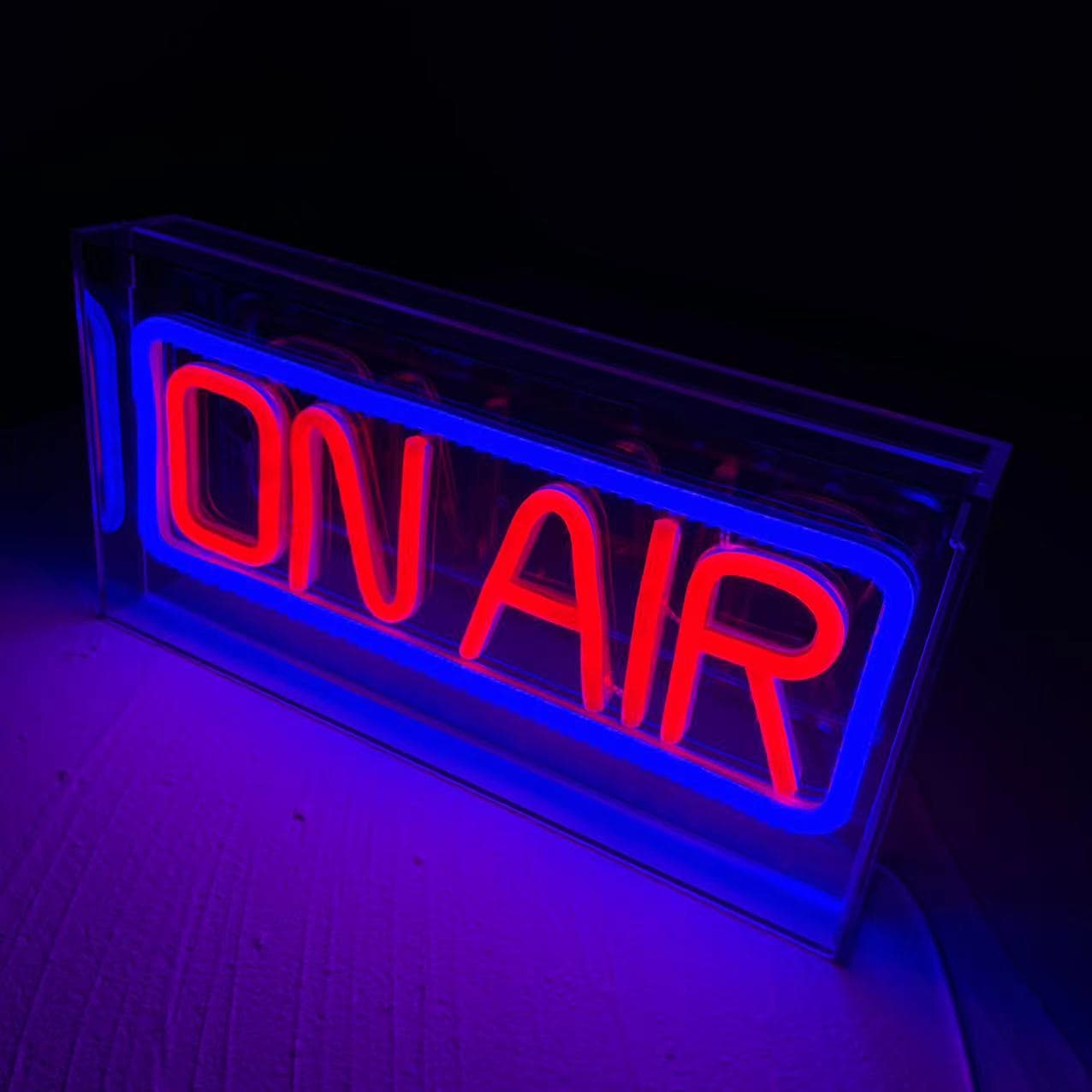 New LED Neon Sign Carved ONAIR Box Room Decorative Night Light 5V Desktop Home Decor
