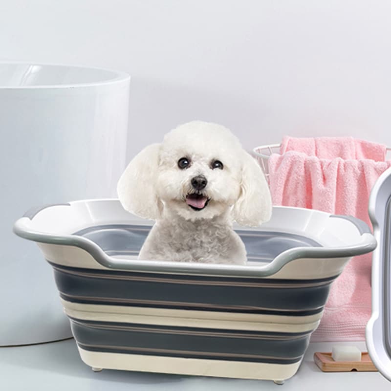 Foldable Pet Bathtub Dog Bath Tub Soaking Tub Medicated Bath Tub Large Laundry Basket Clothes Hamper