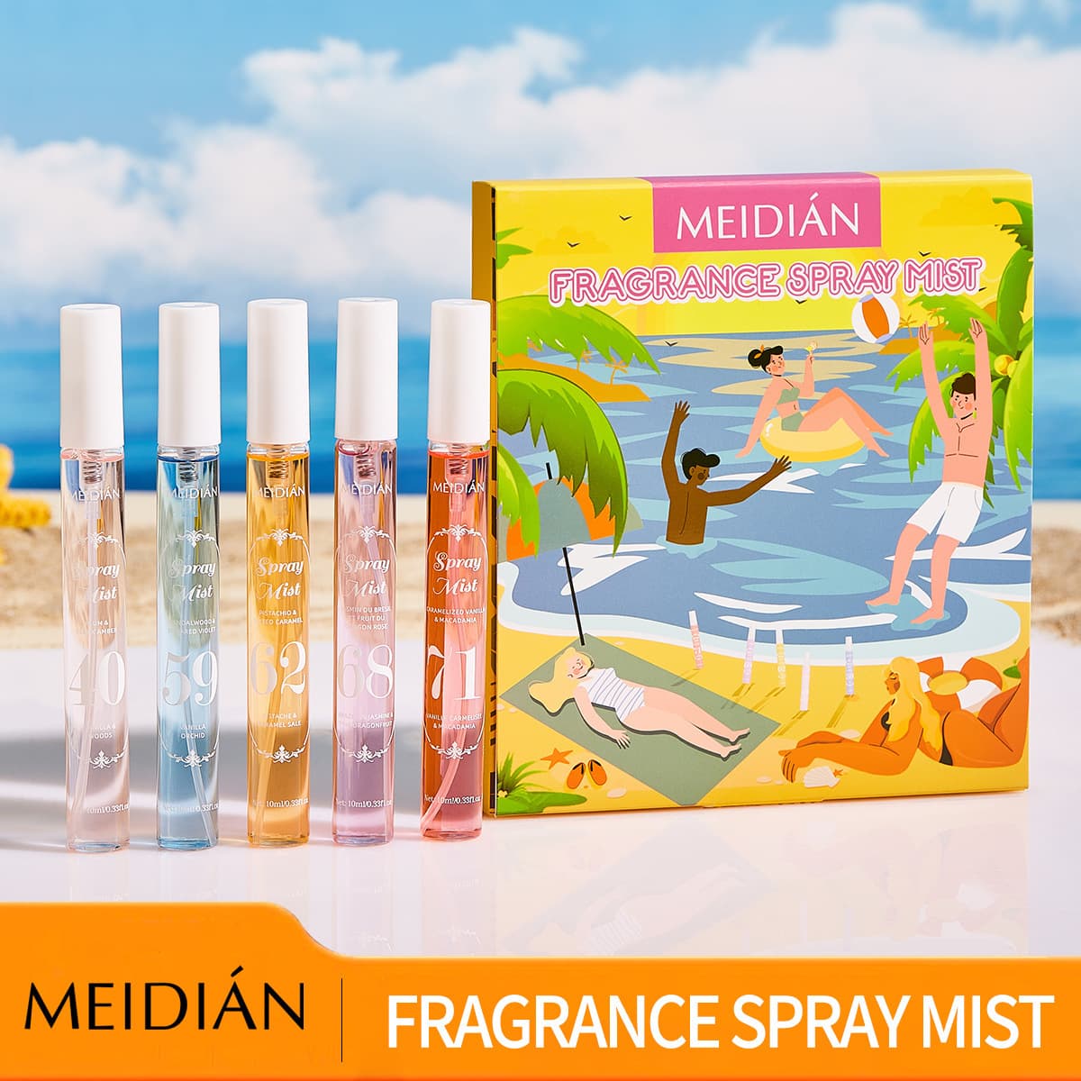 [Source Factory] Cross-border Bestseller Alcohol-Free Perfume Set - Brazilian Beach Digital Perfume - Long-Lasting Fragrance