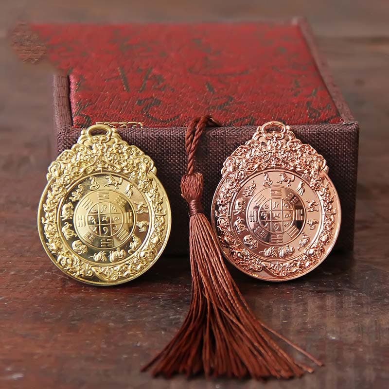 Manjushri Nine Palace Bagua Pendant Men's Couple Necklace Unisex Pendant Charm Keychain Accessory