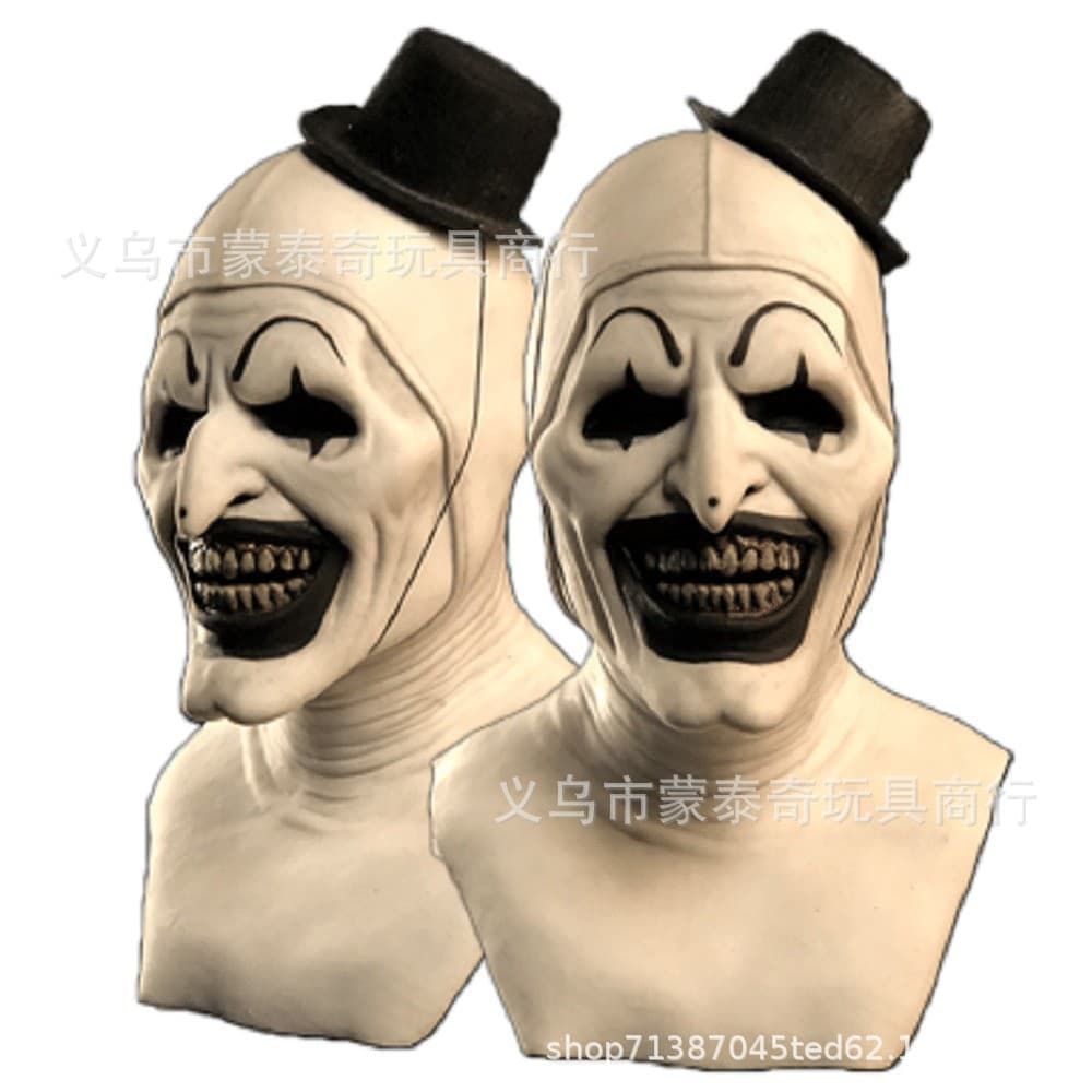 Cross-border dropshipping Halloween COS horror hood, Halloween clown mask, latex hood mask