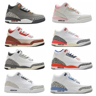 Putian Pure Original AJ3 Basketball Shoes Men's Athletic Shoes Women's White Cement Fragment Design Collaboration Jordan 13 Skate Shoes Cross-border