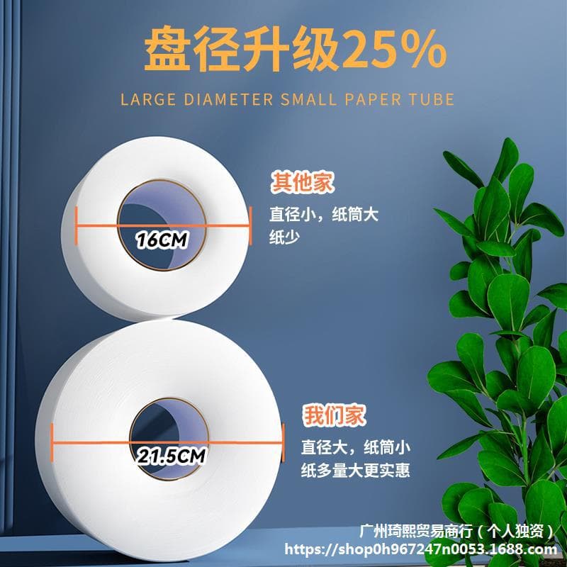 Bulk commercial toilet paper rolls for hotels, public restrooms, economical wholesale large-roll tissue.