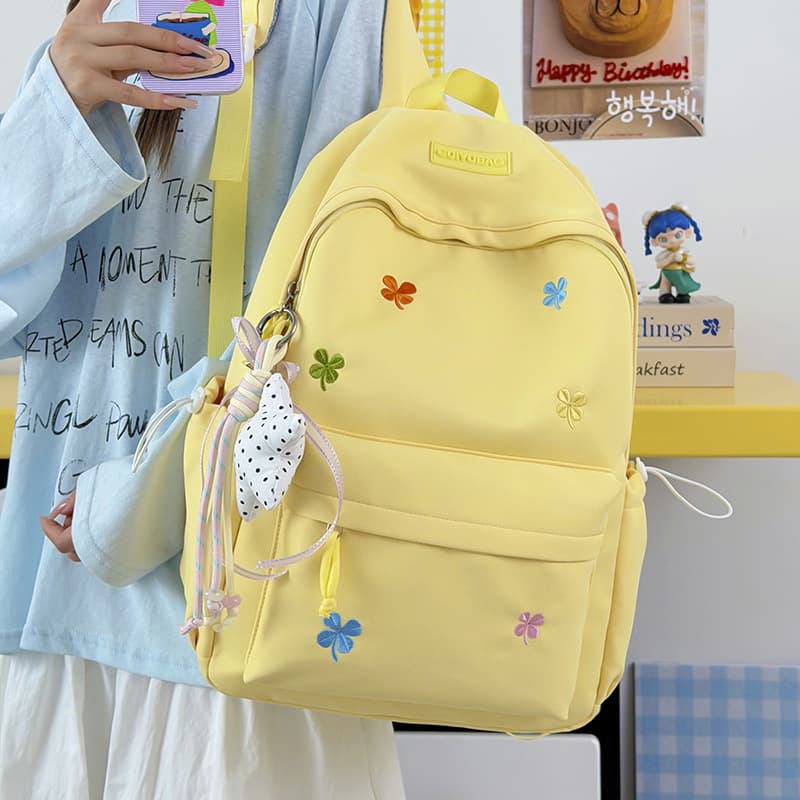 New Design Niche Student Backpack Cross-Border Fashion Embroidery Youth Campus Backpack Large Capacity Middle School Backpack
