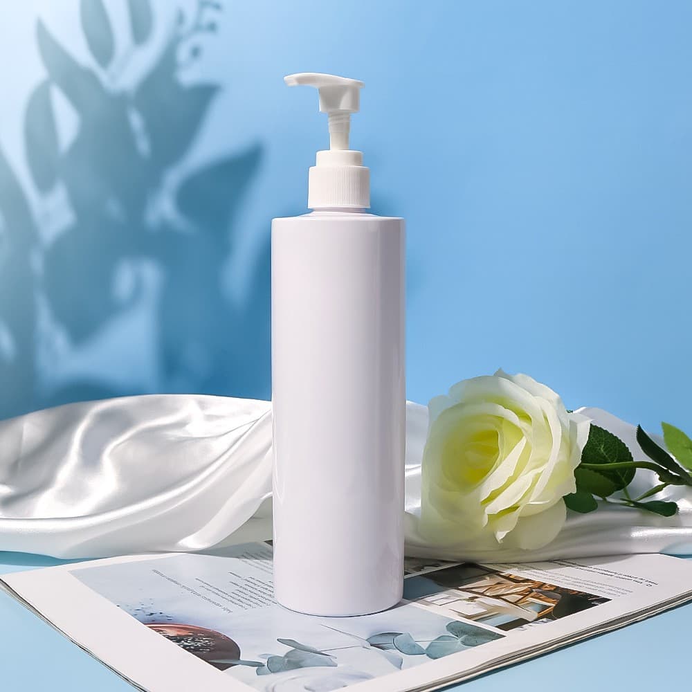 White pressed lotion naked bottle, plastic PET essential oil bottle, 250/300/400/500ml shampoo empty bottle