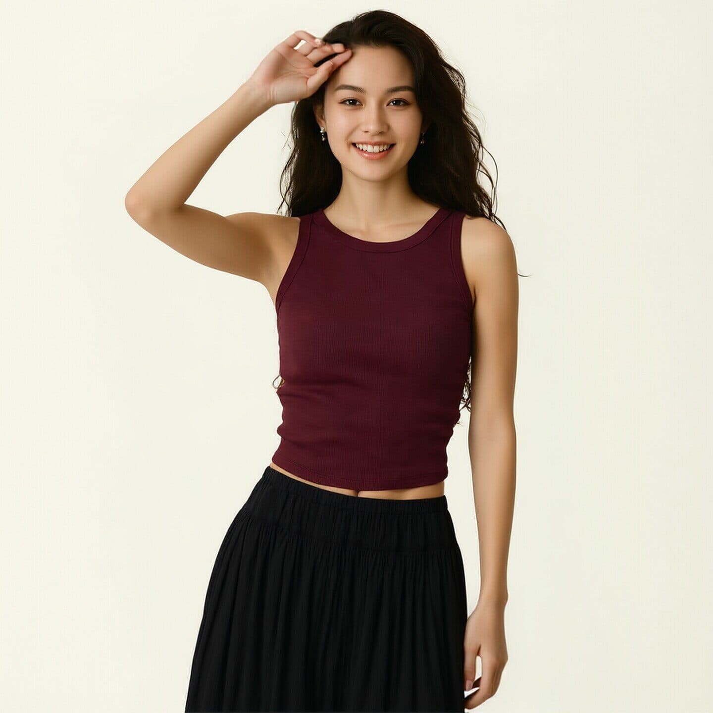2026 Spring/Summer Women's Bra Crop Top / Padded Crop Top with Built-in Pads, Trendy Style 477744482197