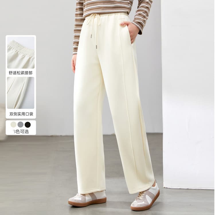 Loose Fit Elastic Waist Slimming Casual Pants - Xianlixiu Plus Size Women's Clothing for Chunky MM 2025 Spring New Arrival