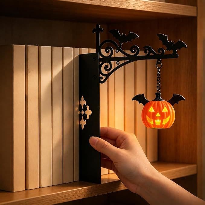 Halloween Bookshelf Lighting Library Study Bookshelf Light Iron Bookshelf Lighting