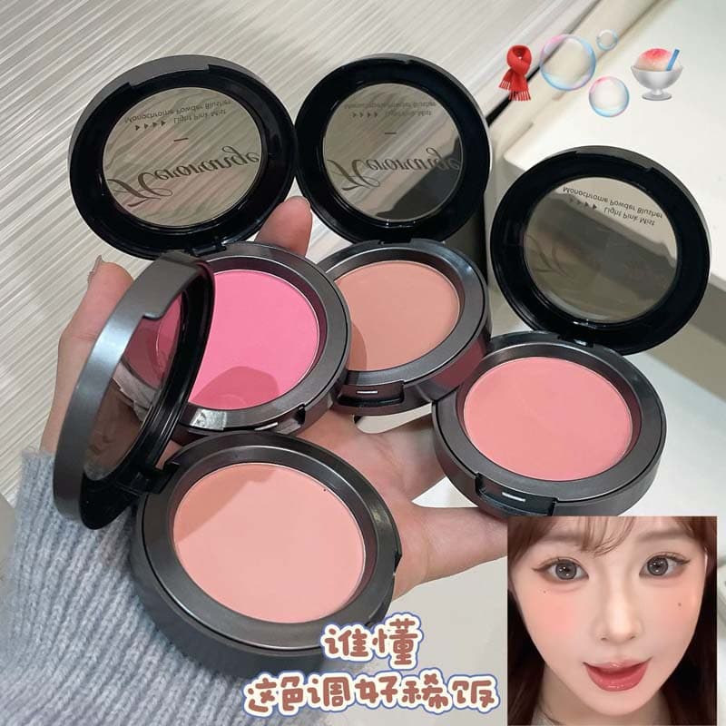Single-color blush, low saturation, nude, natural matte finish, contouring, youthful, plumping, and slimming effect, perfect for blush makeup.