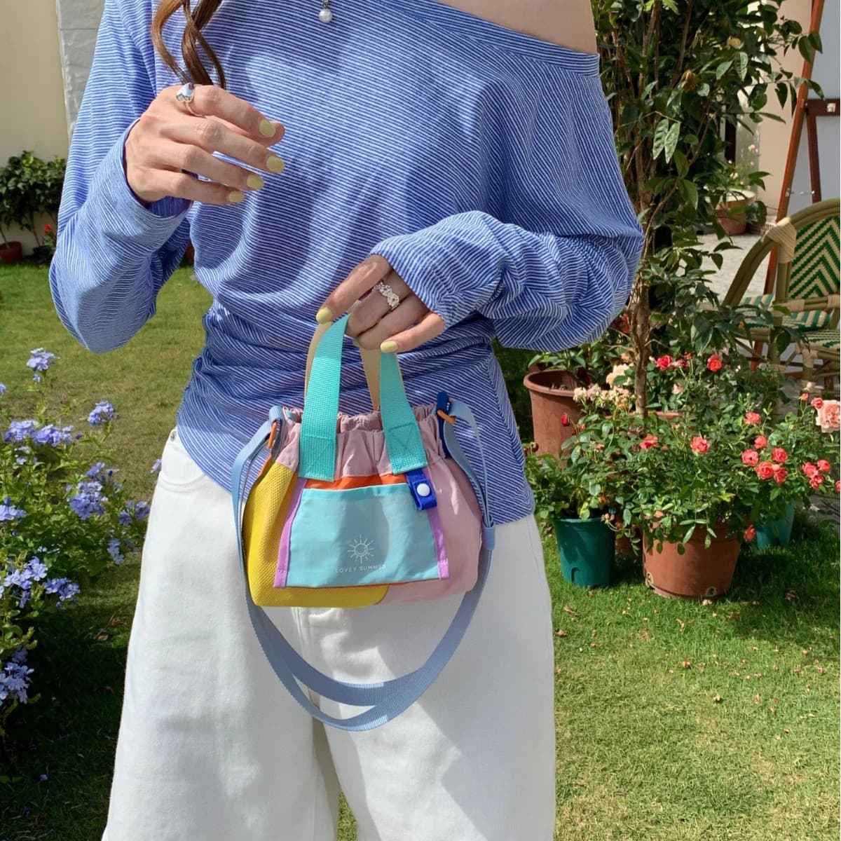 New Style Bucket Bag Dopamine Color-Blocking Small Dumpling Bag Personalized Crossbody Bag Shoulder Bag Handbag Small Tote Bag for Women