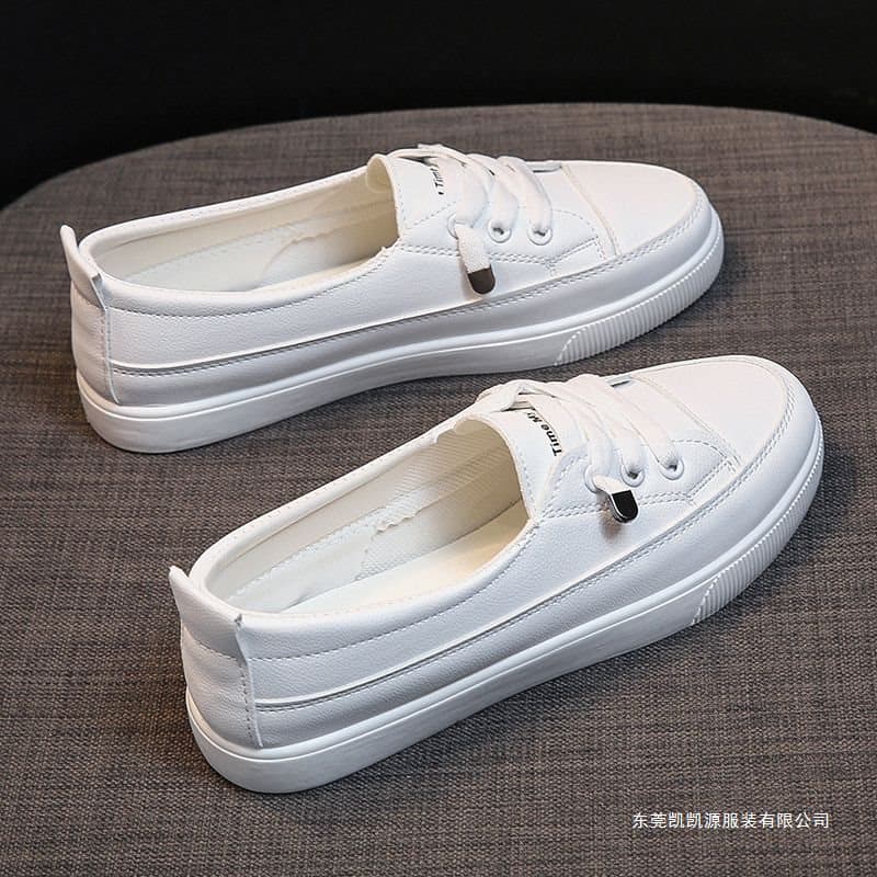 Women's White Casual Shoes Autumn Leather Breathable Low-Top Korean Style Versatile 2026 New Trend Sneakers Student White Shoes