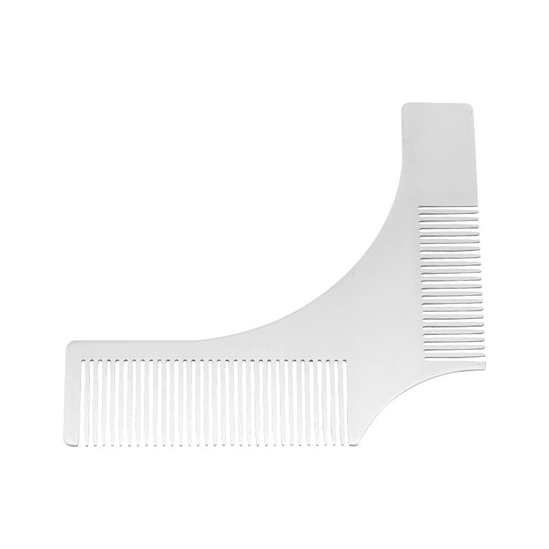 Men's Beard Comb Portable Stainless Steel Mustache Comb Beard Cleaning Brush Travel Comb