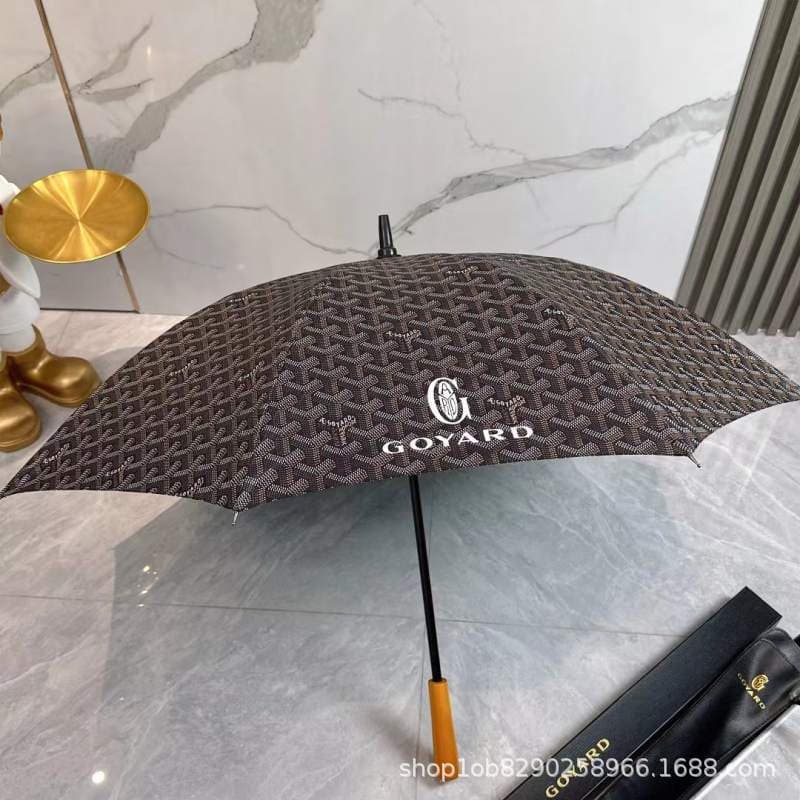 Dog tooth umbrella, straight pole, big brand umbrella, 3-fold automatic vinyl sunscreen parasol, unisex sun umbrella with gift box