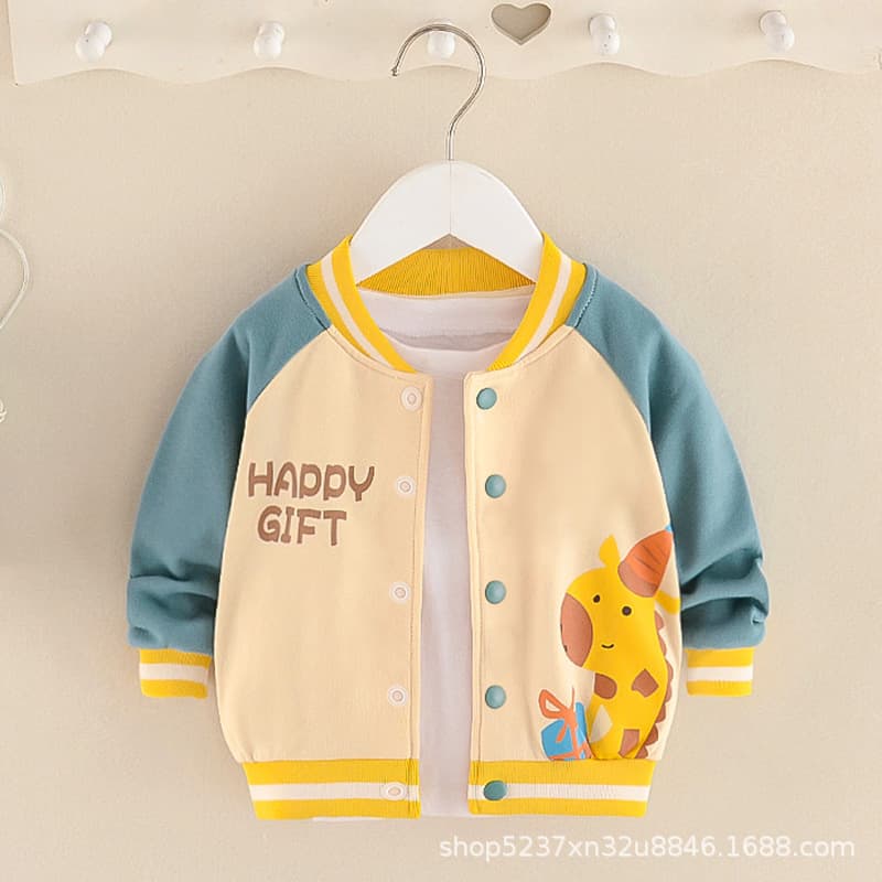 Children's Clothing, Spring and Autumn Fashionable Outfits for Little Boys, New Stylish Infant and Toddler Girls' Jackets, Tops, Baseball Jackets Wholesale