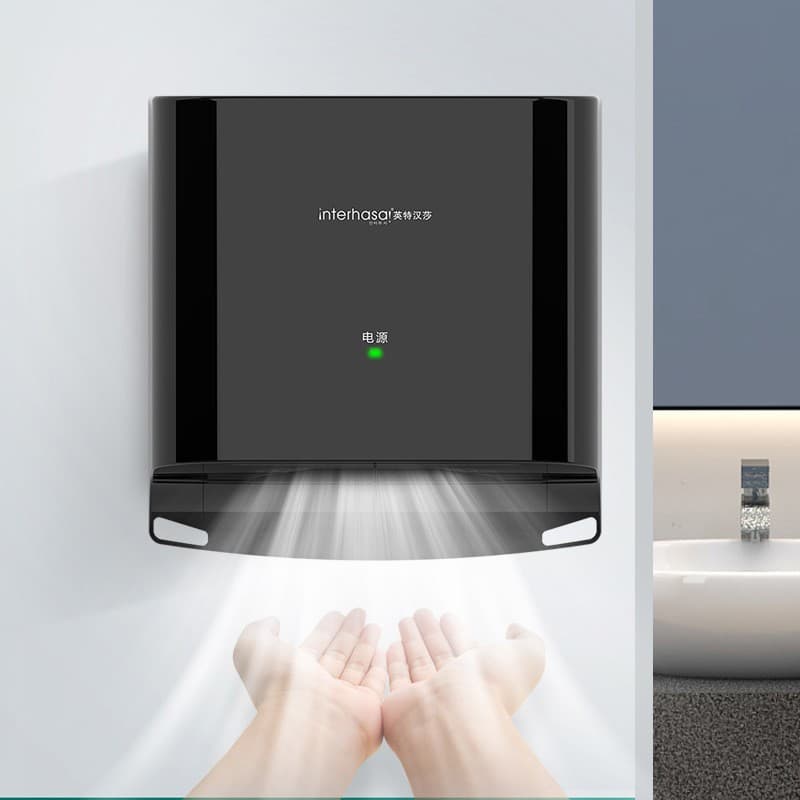 High-Speed Hand Dryer in Gold and Black for Hotels and Restaurants, Hand Wash Dryer