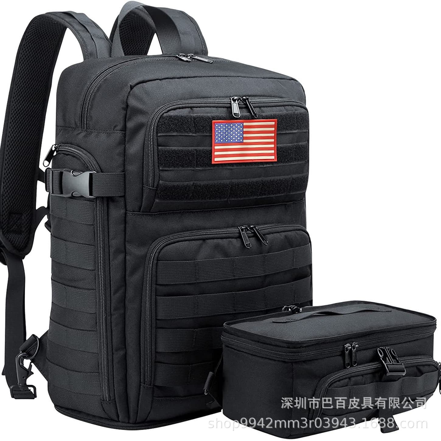 Cross-border factory-strength tactical backpack, large-capacity double-layer pack for outdoor travel picnic and camping cooler
