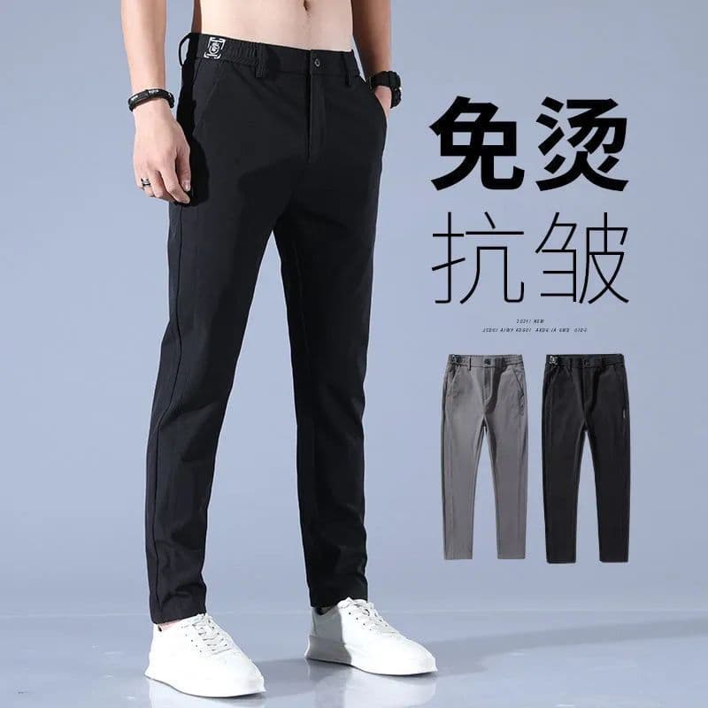 Slim Fit Men's Casual Trousers Business Pants Summer New Loose Breathable Versatile Long Pants