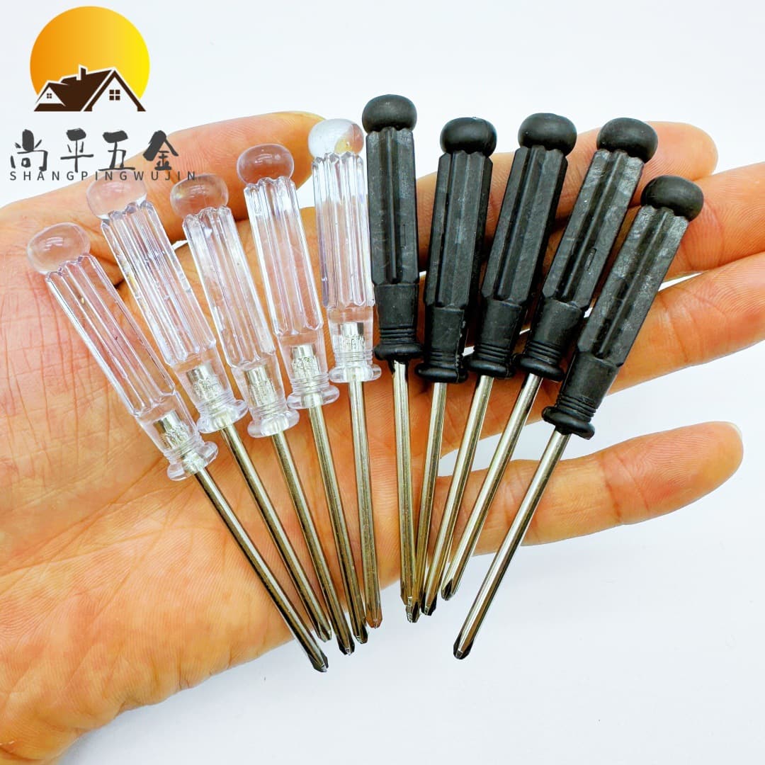 3.0 cross transparent crystal screwdriver, mini magnetic 3mm flat small screwdriver bit, eco-friendly crystal black driver.