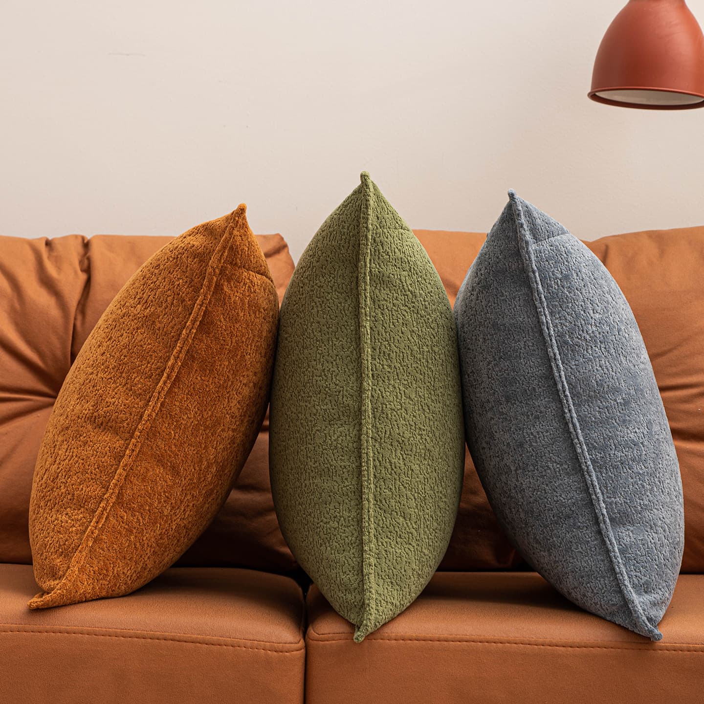 2026 New Solid Color Sofa Cushion Cover Living Room Backrest Pillow Cover Throw Pillow Cover Insert Not Included Premium Feel