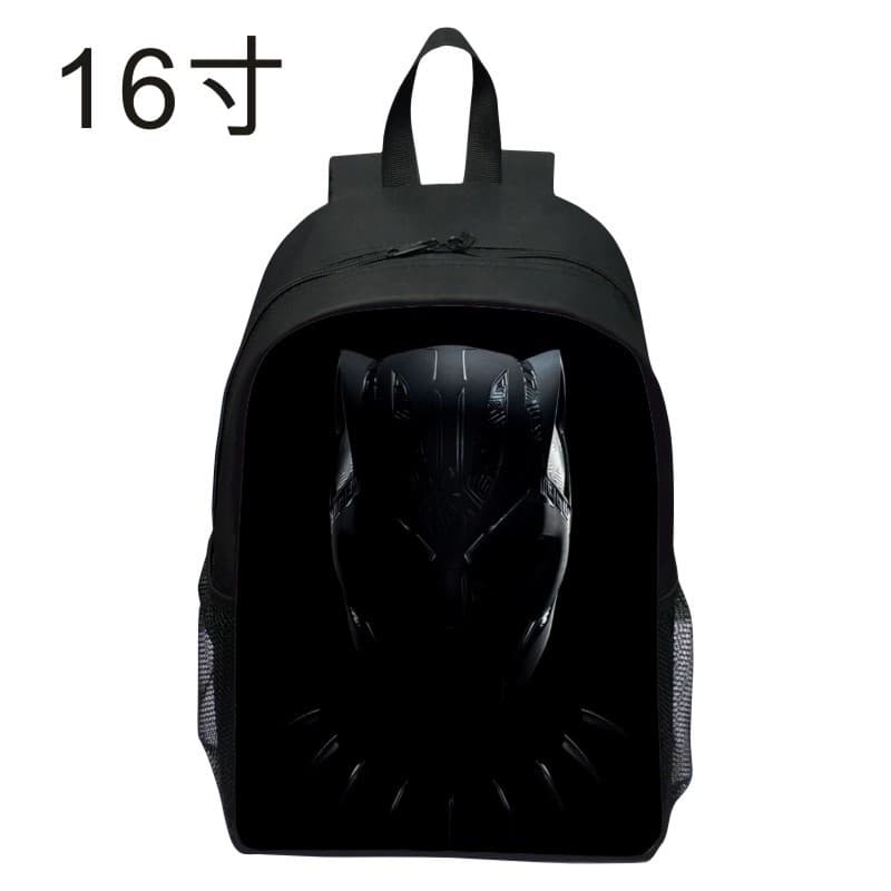 New Printed Black Panther Backpack Cartoon Movie Merchandise Lightweight School Backpack for Kids