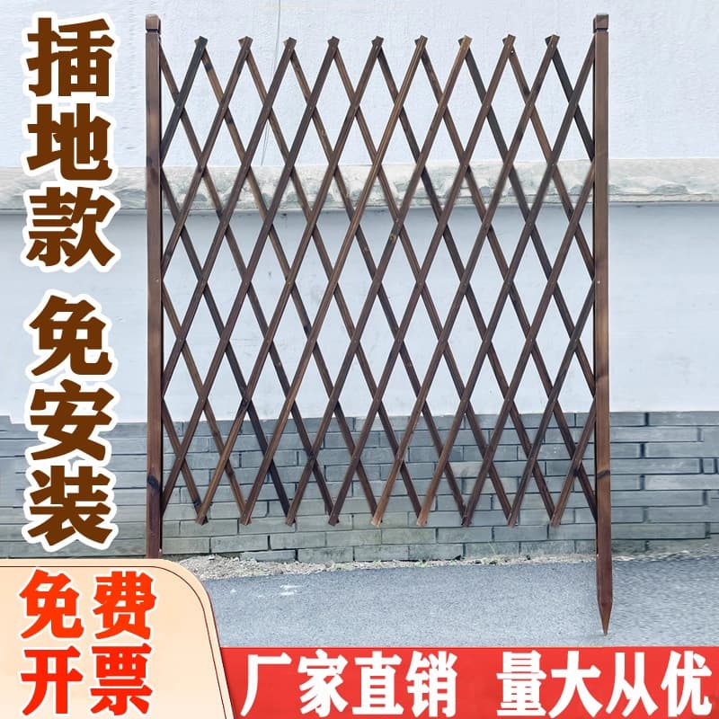 Garden Fence, Anticorrosive Wood, Outdoor Hedge, Courtyard Railing, Outdoor Flower Stand, Vegetable Garden Solid Wood Climbing Trellis Partition