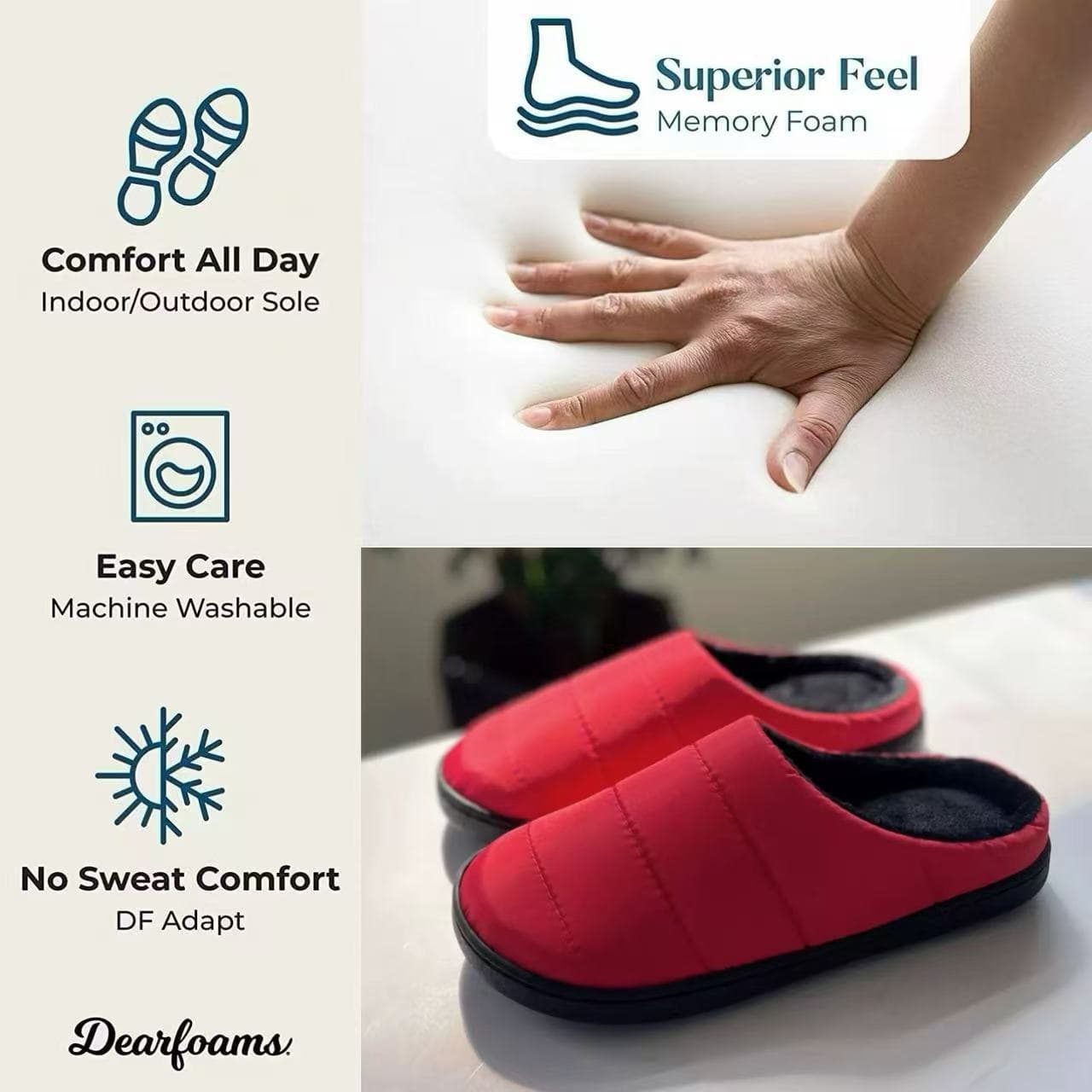 Memory Foam Waterproof Raincoat Fabric Large Size Unisex Cross-Border Slippers Amazon Ready Stock