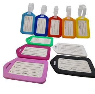 Kids Luggage Tags Durable ID Labels for Kinder Bulk Red