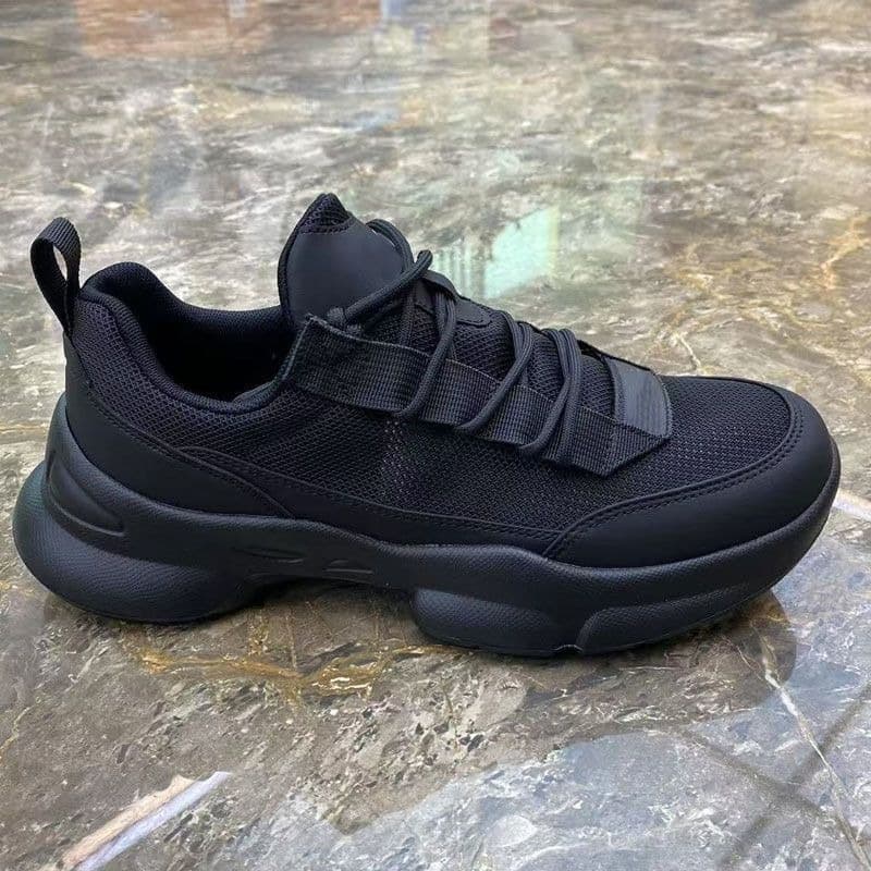 Trendy men's shoes summer mesh breathable and comfortable thin casual sports shoes running black men's outdoor hiking shoes