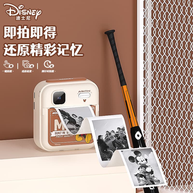 Disney Kids Camera Color Instant Print High-Definition Photo Mobile Connection Print Direct Output Birthday Gift