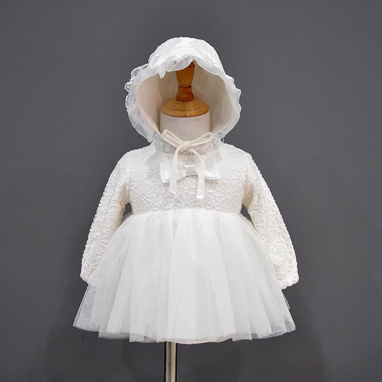 Infant princess dress, spring and autumn lace gauze dress, full moon dress, female baby jumpsuit, newborn jumpsuit wholesale