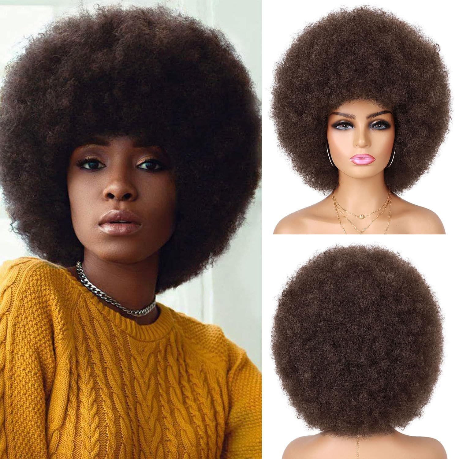 Amazon Cross-Border Afro Wig, Big Fluffy Curly Adjustable Wig Cap, Afro Wig Wholesale