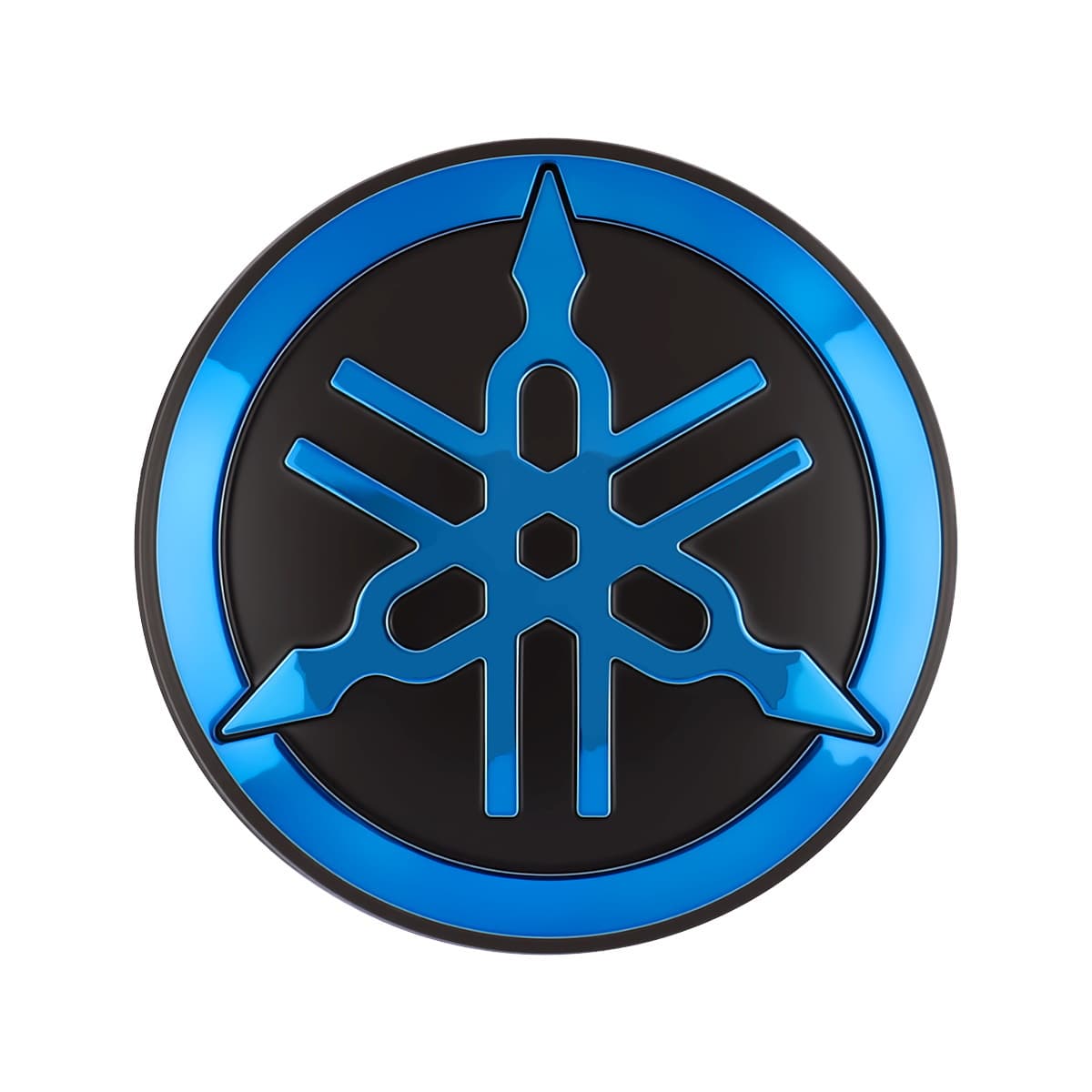 For Yamaha Motorcycle Emblem Sticker ABS Hard Plastic Sticker 3D Decorative Sticker 5cm