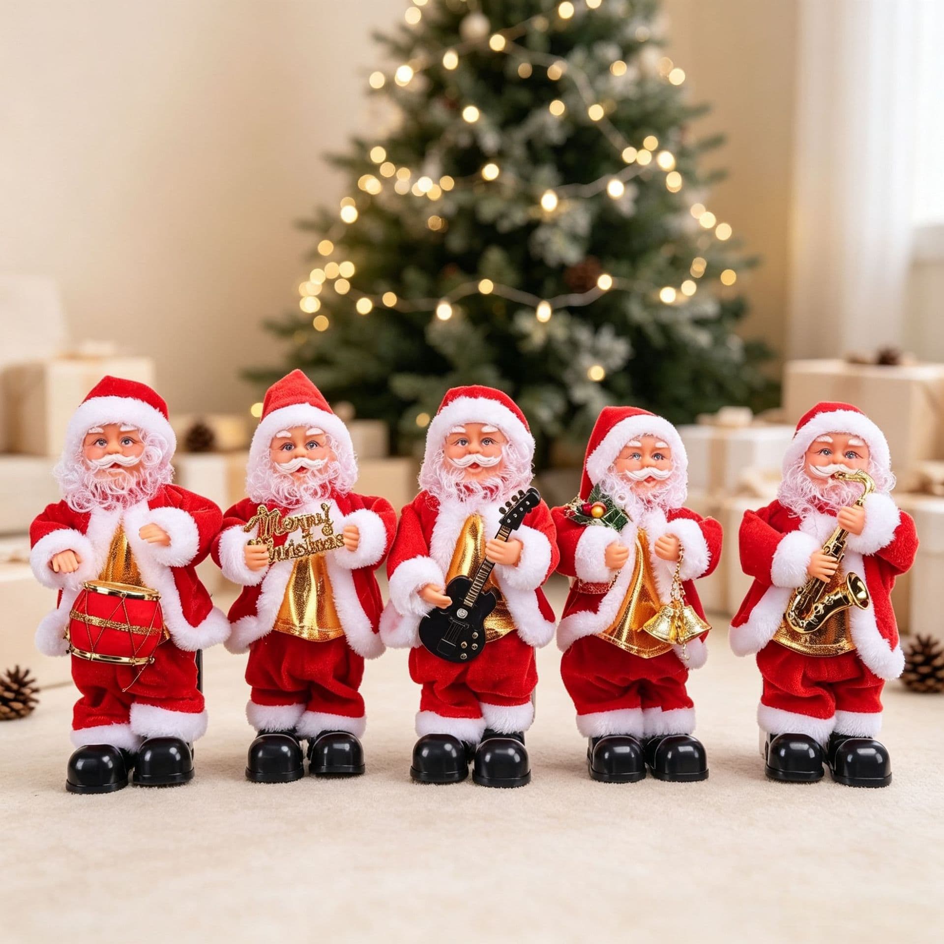 Cross-border Best-selling Electric Santa Claus Collection Electric Climbing Beads Electric Stair Climbing Electric Santa Claus Toy Wholesale