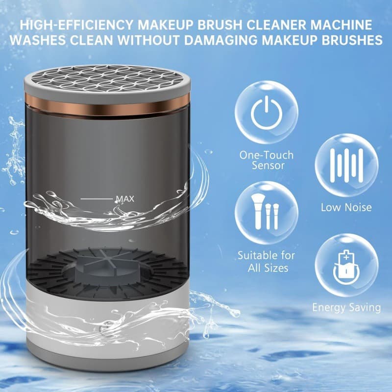 Cross-border ABS Material Makeup Brush Cleaner Rechargeable Electric Cleaning Brush Automatic Brush Washer Quick-Dry Tool