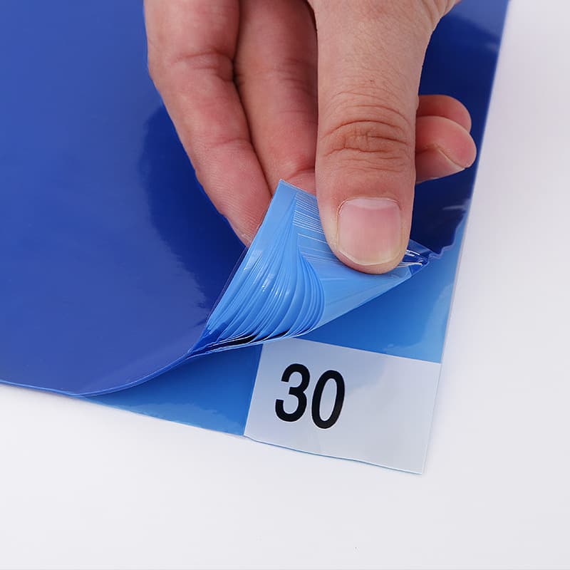 Factory wholesale sticky mat tear-off blue dust removal mat 24*36 clean room foot sticky mat 65x115cm
