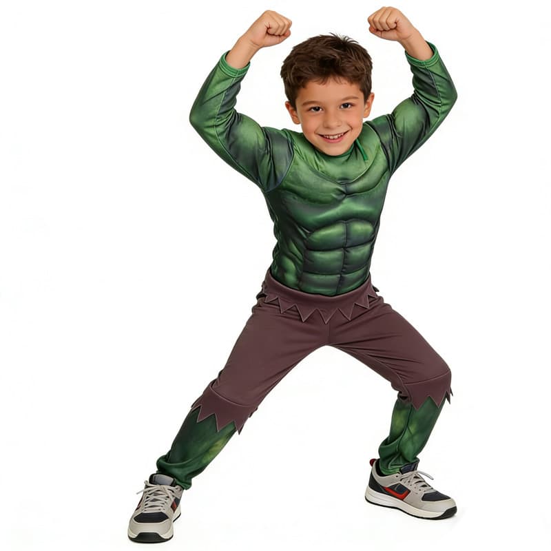 Halloween Hulk Muscle Suit COSPLAY Children's Performance Costume Anime Character Kids Anime Clothing