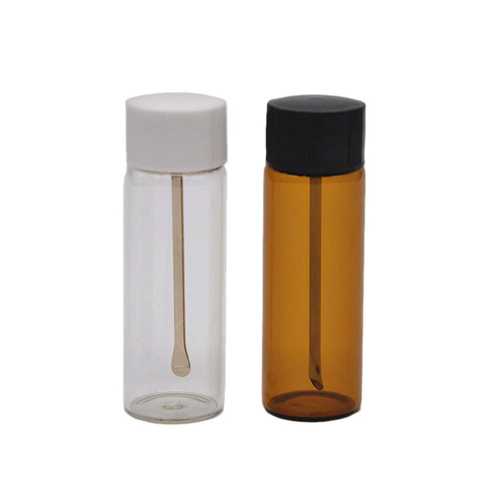 Cross-border hot sale snuff bottle pill box with snuff spoon glass pill box Medicine box wholesale small glass bottle