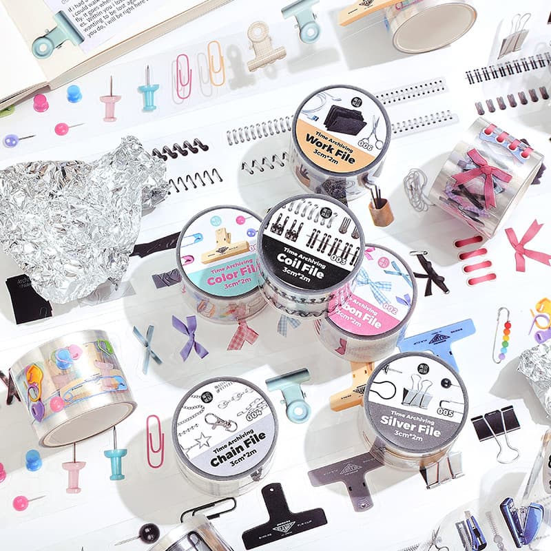 Jilvy Encounter Sincere Products Time Archiving Series - Scrapbooking Tools Second Edition, DIY Background Stickers in 6 Designs