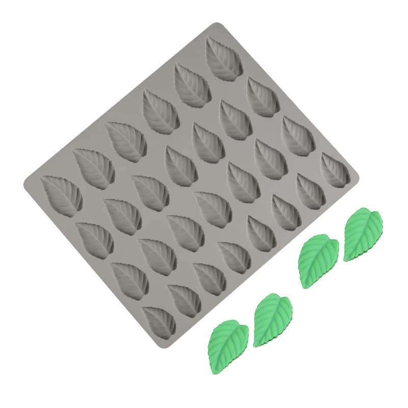 28-Cavity Leaf Silicone Mold for Mousse Cake Decoration, Chocolate Mold, DIY Aromatherapy Plaster, Handmade Soap Mold